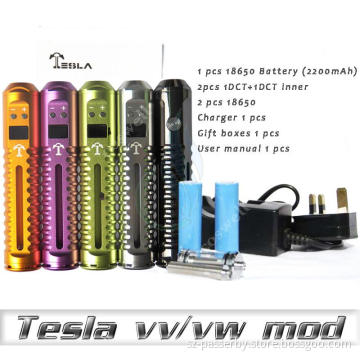 2014 Electronic Cigarette Vaporizer Colorful Mechcanical Tesla Mod